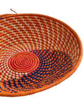 Load image into Gallery viewer, 16&quot; Orange Swirl Raffia Basket
