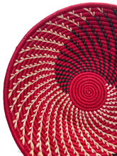 Load image into Gallery viewer, 16&quot; Red Swirl Raffia Basket
