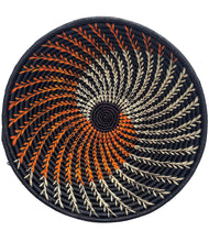 Load image into Gallery viewer, 16&quot; Black Swirl Raffia Basket
